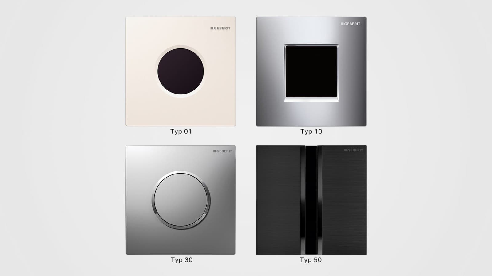 Vista general de los pulsadores para urinario Geberit Vista general de los pulsadores para urinario Geberit