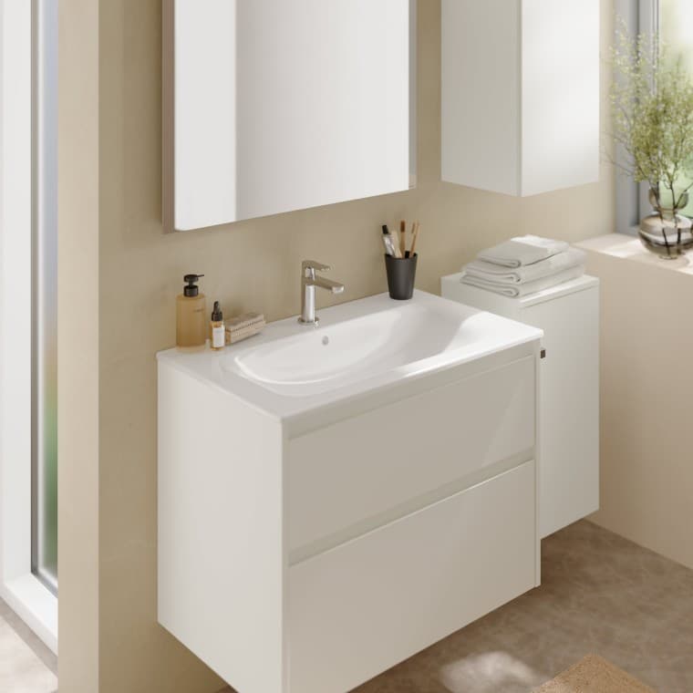 Lavabo Geberit Selnova con mueble bajo Lavabo Geberit Selnova con mueble bajo