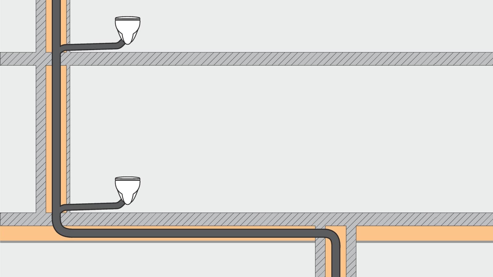 Los sistemas de drenaje que utilizan Geberit SuperTube requieren menos espacio y ofrecen mayor libertad a la hora de planificar. Los sistemas de drenaje que utilizan Geberit SuperTube requieren menos espacio y ofrecen mayor libertad a la hora de planificar.