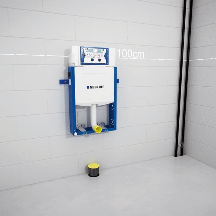 Fijar la cisterna empotrada con bastidor Geberit Kombifix Fijar la cisterna empotrada con bastidor Geberit Kombifix