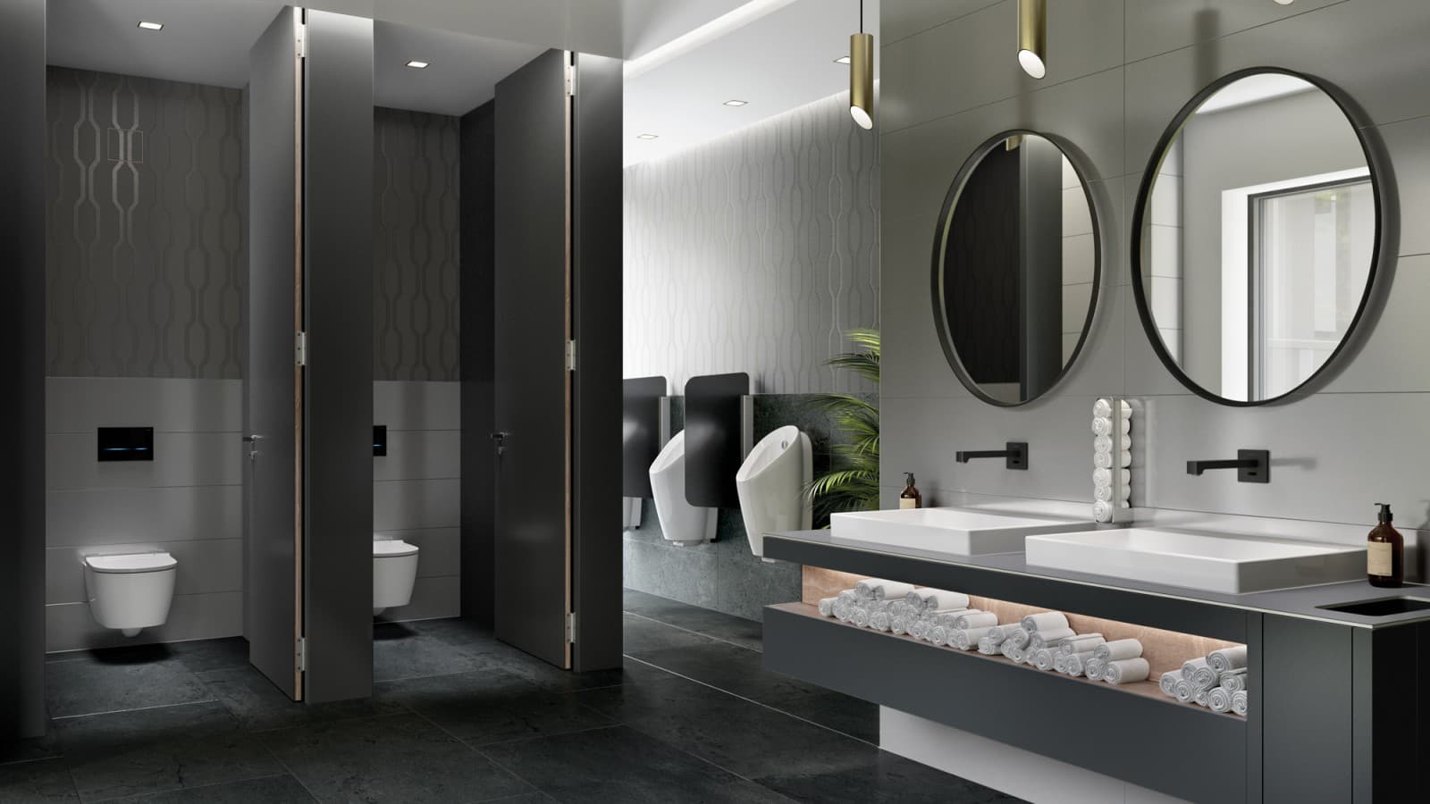 Baño público con la opción premium Baño público con la opción premium