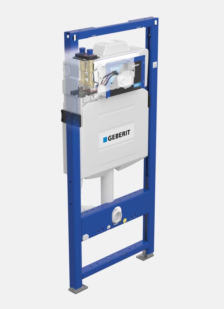 Descarga higiénica Geberit integrada en la cisterna empotrada Descarga higiénica Geberit integrada en la cisterna empotrada