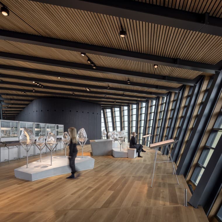 La exposición en el interior del Icefjord Centre Ilulissat (© Adam Mørk) La exposición en el interior del Icefjord Centre Ilulissat (© Adam Mørk)