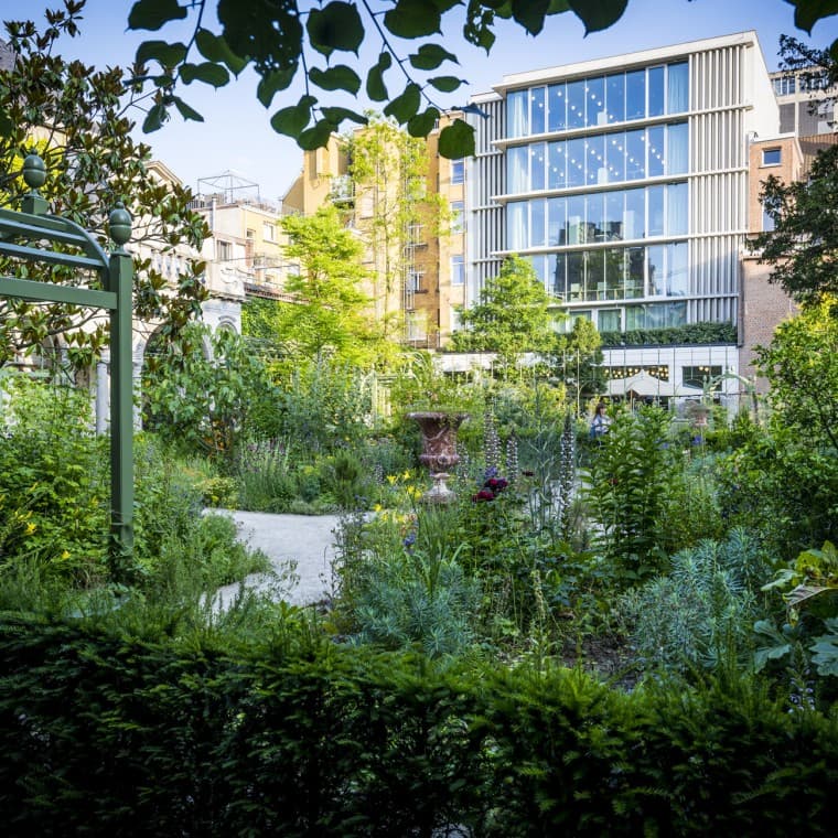 Modesto pero impactante: el nuevo edificio de entrada de la Casa Rubens.(© Frederik Beyens) Modesto pero impactante: el nuevo edificio de entrada de la Casa Rubens.(© Frederik Beyens)