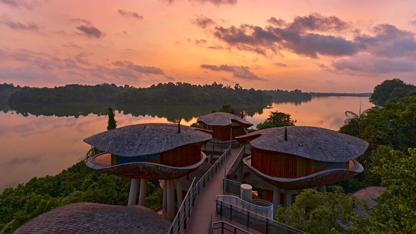 Casas inspiradas en vainas de semillas en el Mandai Rainforest Resort (© Banyan Tree) Casas inspiradas en vainas de semillas en el Mandai Rainforest Resort (© Banyan Tree)