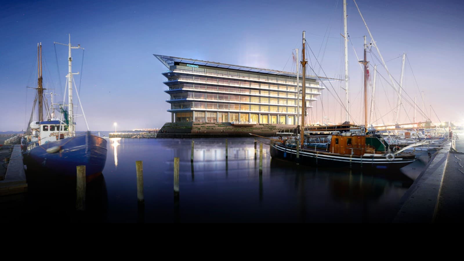 Con unas hermosas vistas de Öresund, la puerta al mar entre Copenhague y Malmö: la nueva sede de Ferring Pharmaceuticals (©Foster&Partners) Con unas hermosas vistas de Öresund, la puerta al mar entre Copenhague y Malmö: la nueva sede de Ferring Pharmaceuticals (©Foster&Partners)