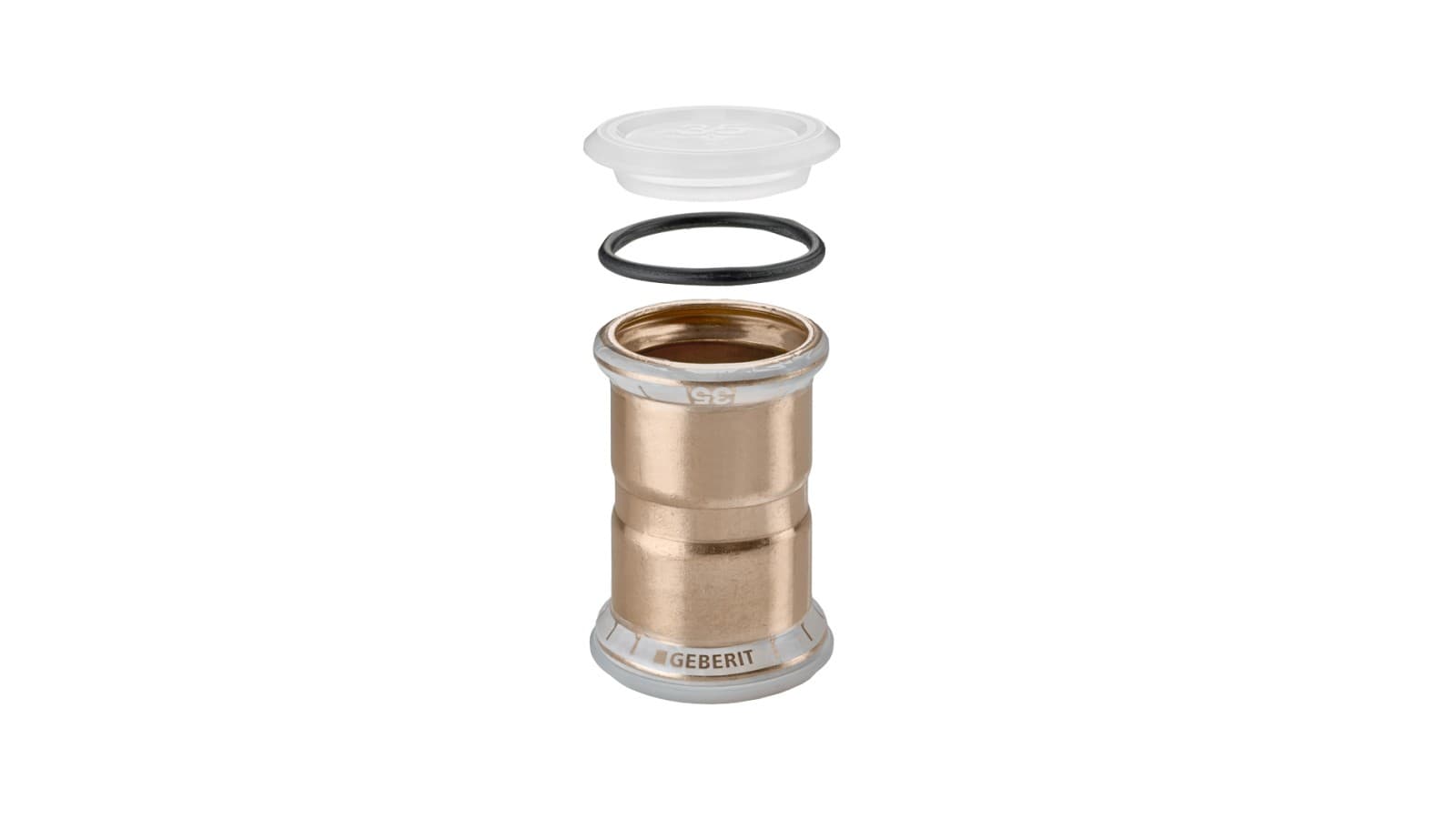 Accesorios Geberit Mapress Cobre con indicador de compresión blanco Accesorios Geberit Mapress Cobre con indicador de compresión blanco
