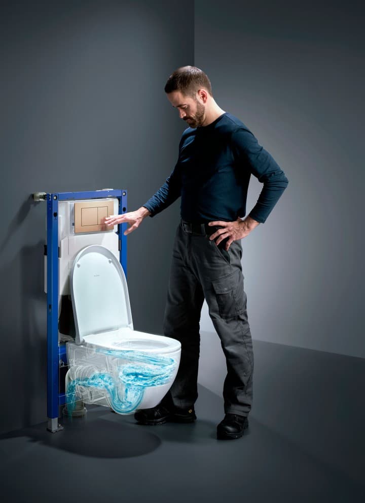 Descarga de inodoros silenciosa con Geberit Descarga de inodoros silenciosa con Geberit